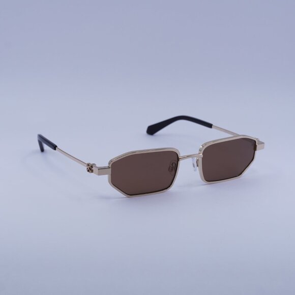 Off-White Off-White OERI14J LOA 7660 Sunglasses Gold Geometric Frame - Picture 3 of 8